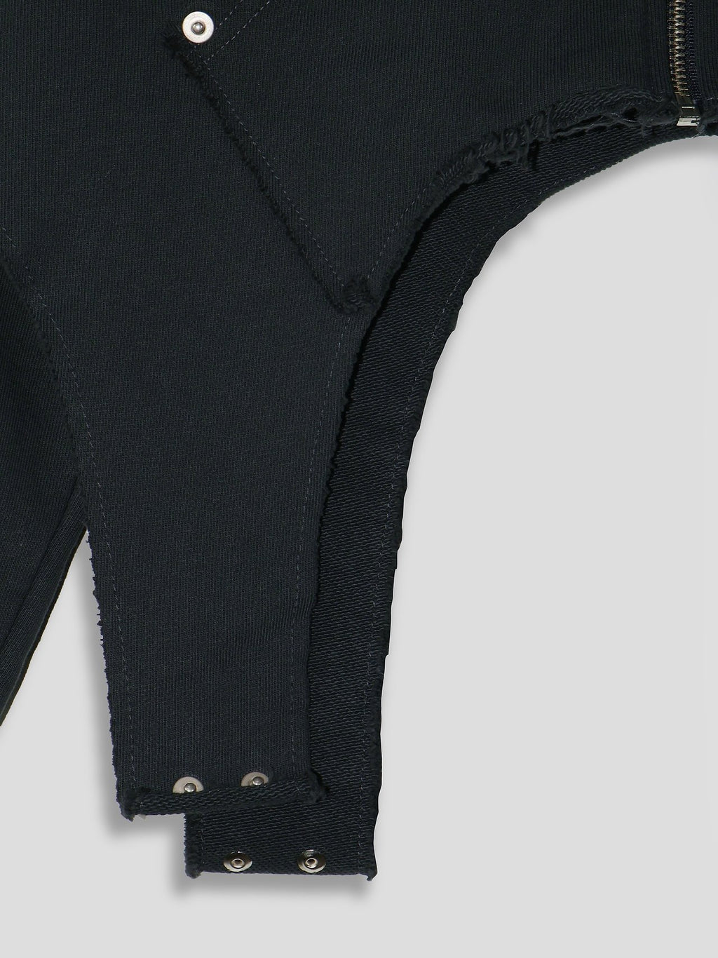 Fringe Hem Hooded Zip-Up Jacket