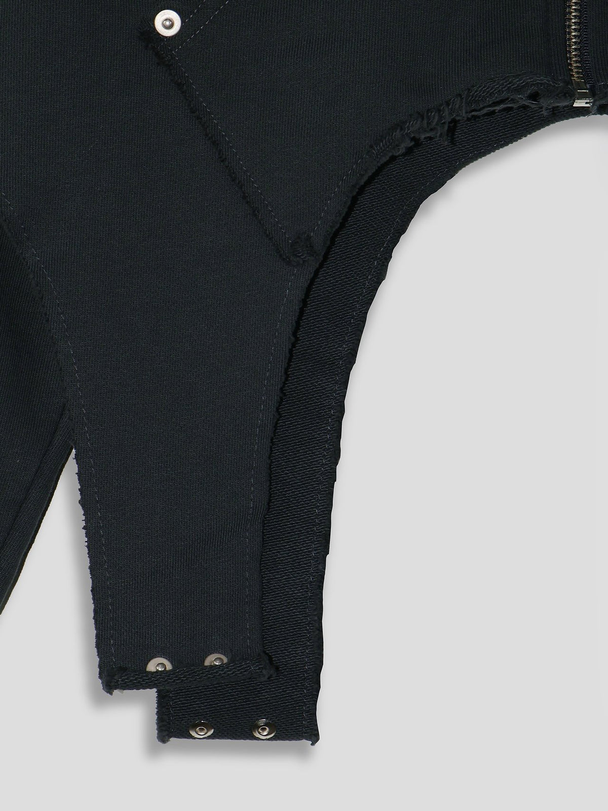 Fringe Hem Hooded Zip-Up Jacket