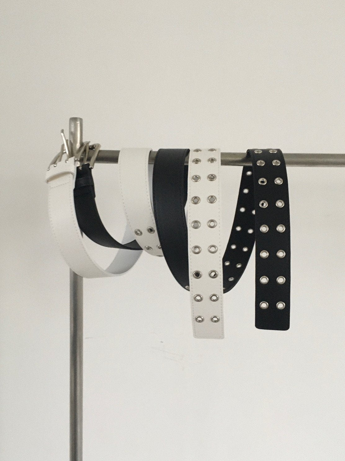 Lovemoment Double Eyelet Faux Leather Belt