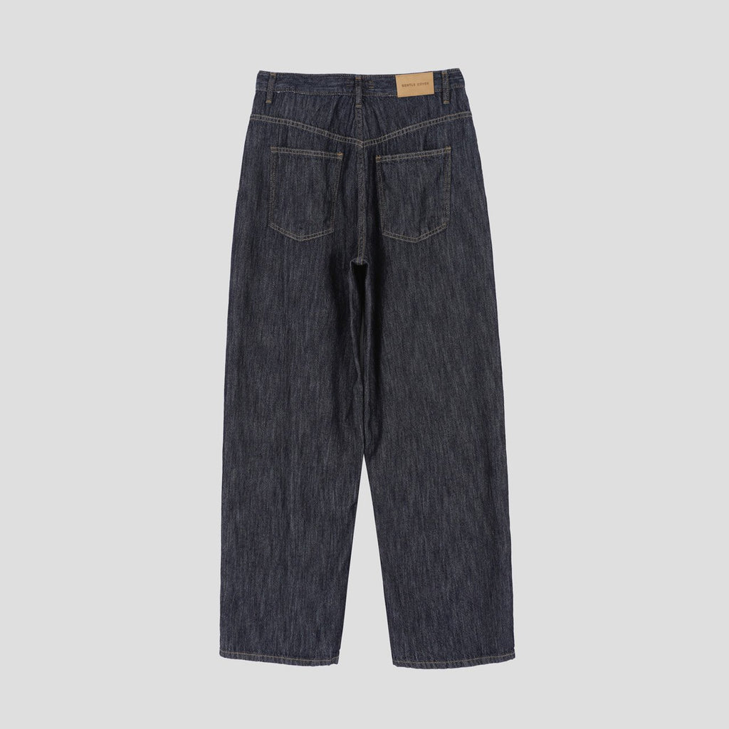 Pantaloni Larghi in Denim Premium Gentle Cover