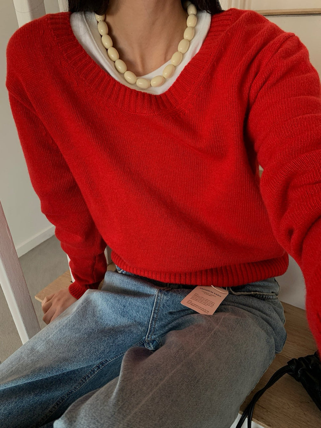 Light Green two-way knit sweater