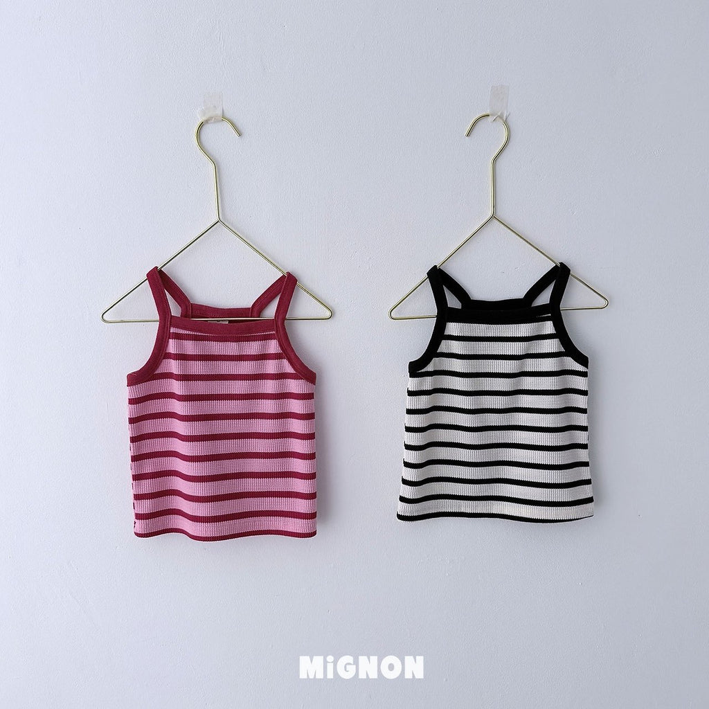 Mignon Striped Tank & Denim Shorts Set — Kids