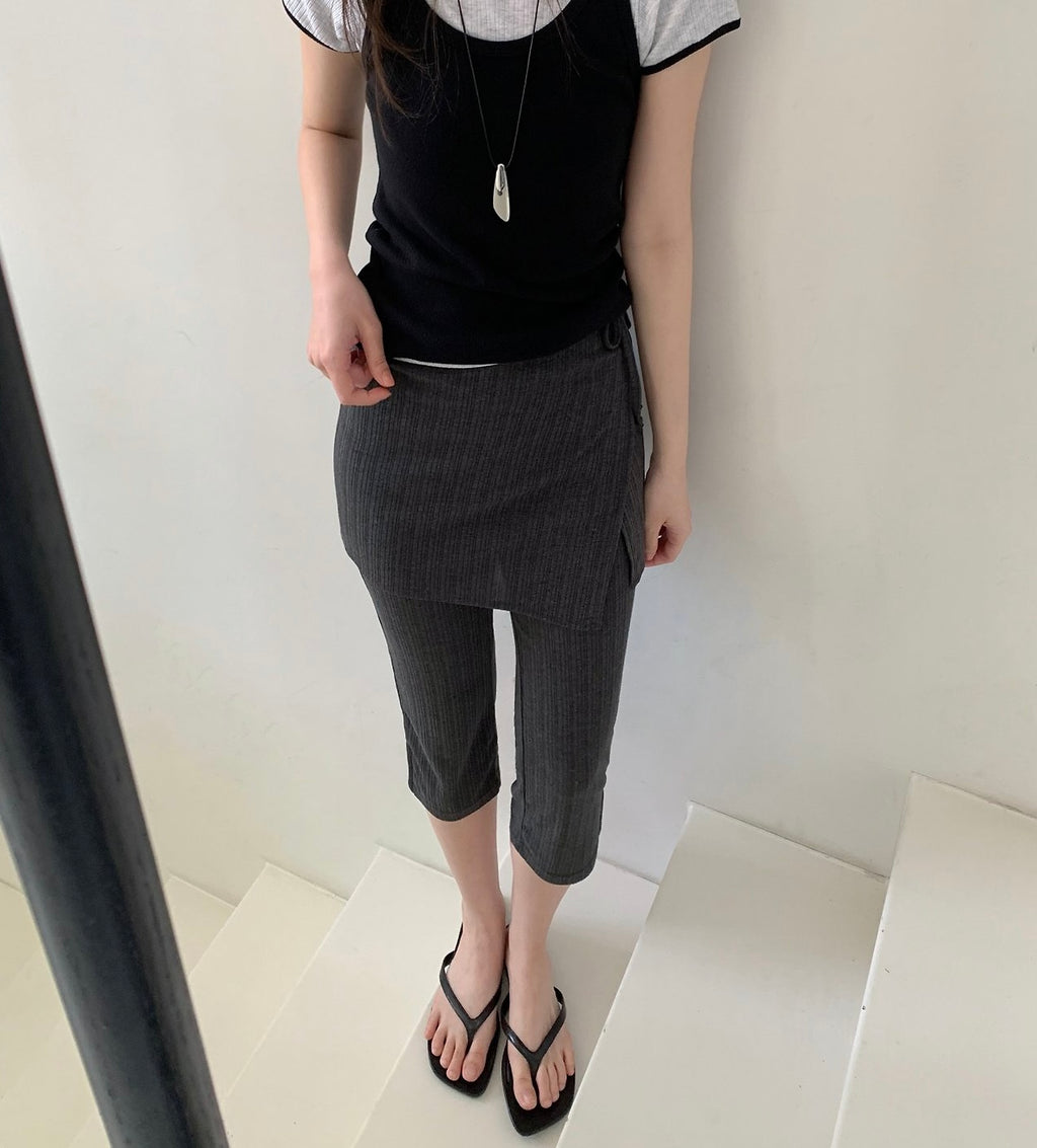 Flatyou Wrap Skirt Capri Leggings