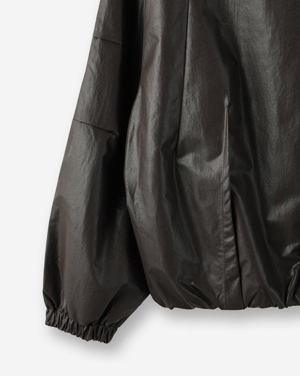 Volume Sleeve Coated Zip Jacket