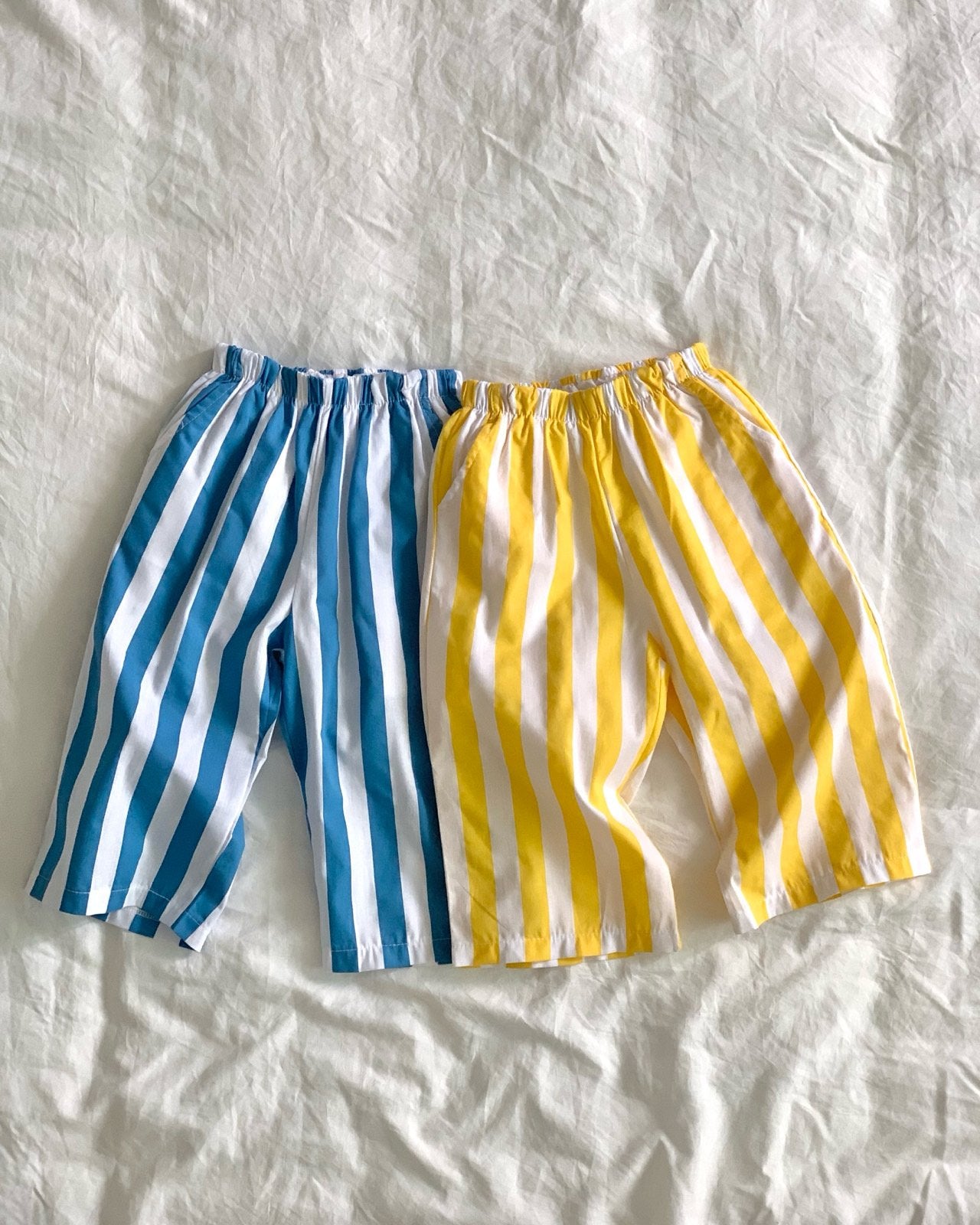 Bailey Stripe Off-Shoulder Ruffle Top & Shorts Set — Kids