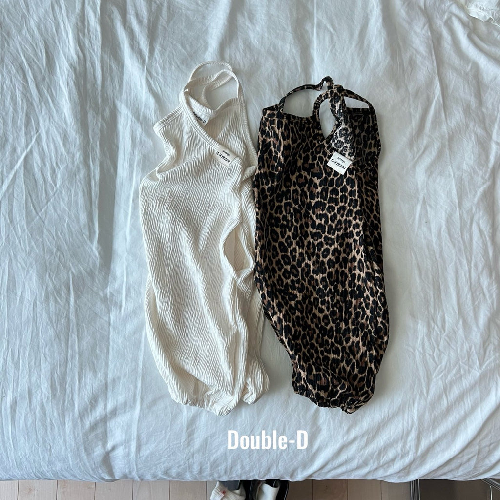 Double.D Leopard Balloon Dungaree Jumpsuit — Kids
