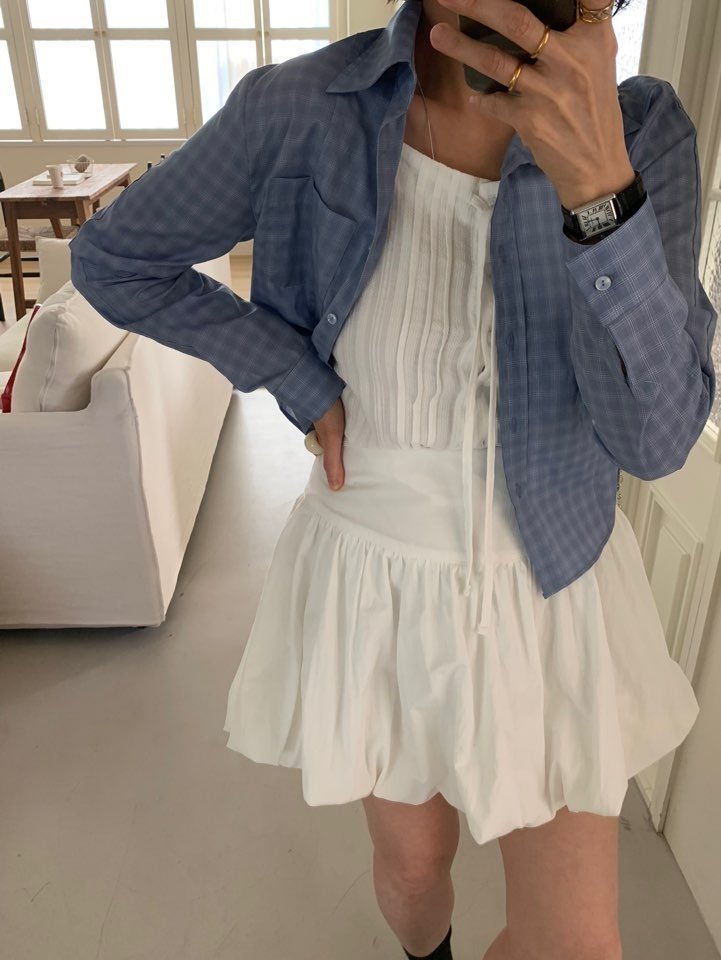 Bysugar Balloon Hem Mini Skirt