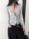 Ribbed Knit Cardigan and Tank Top Set