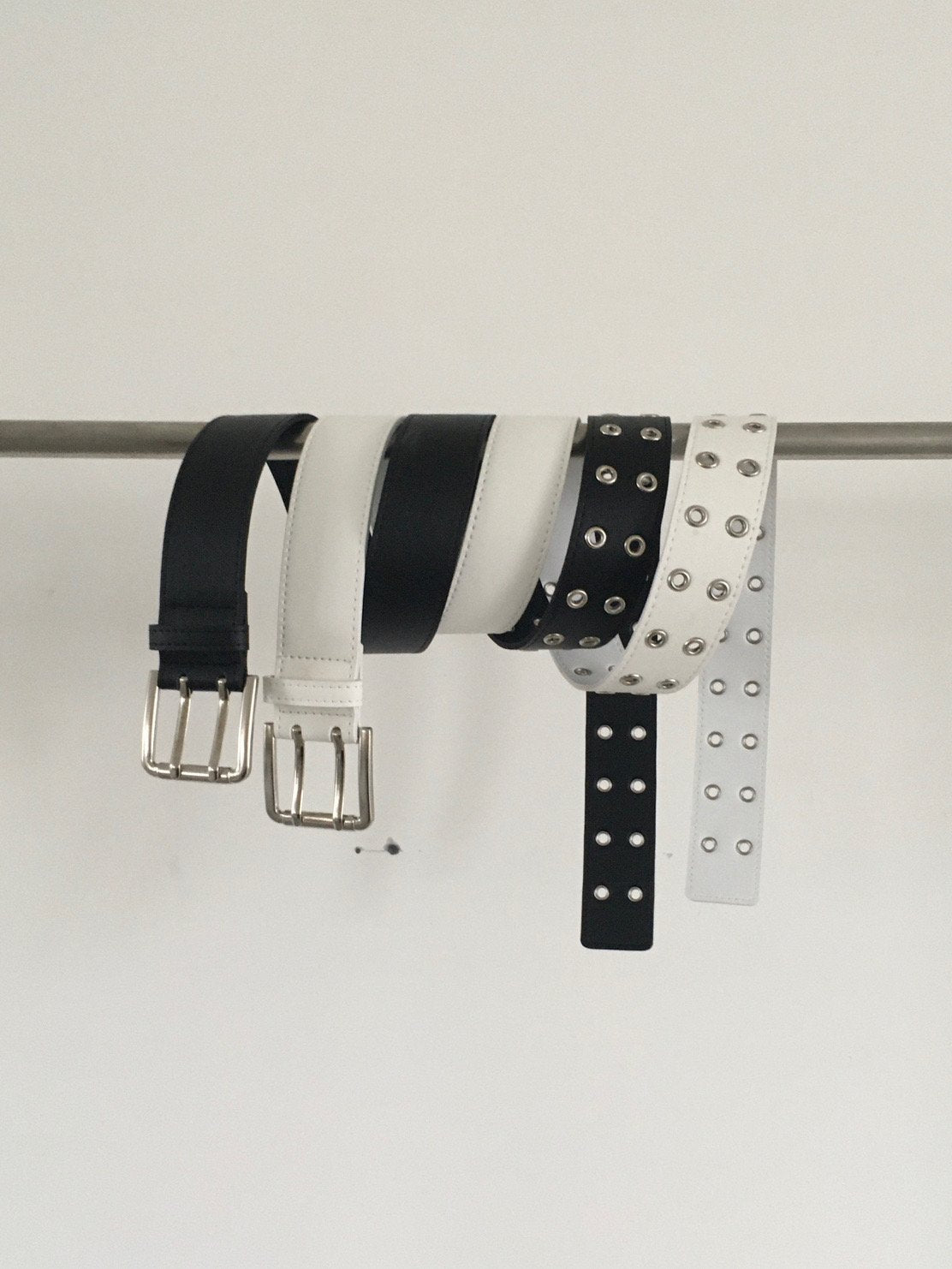 Lovemoment Double Eyelet Faux Leather Belt