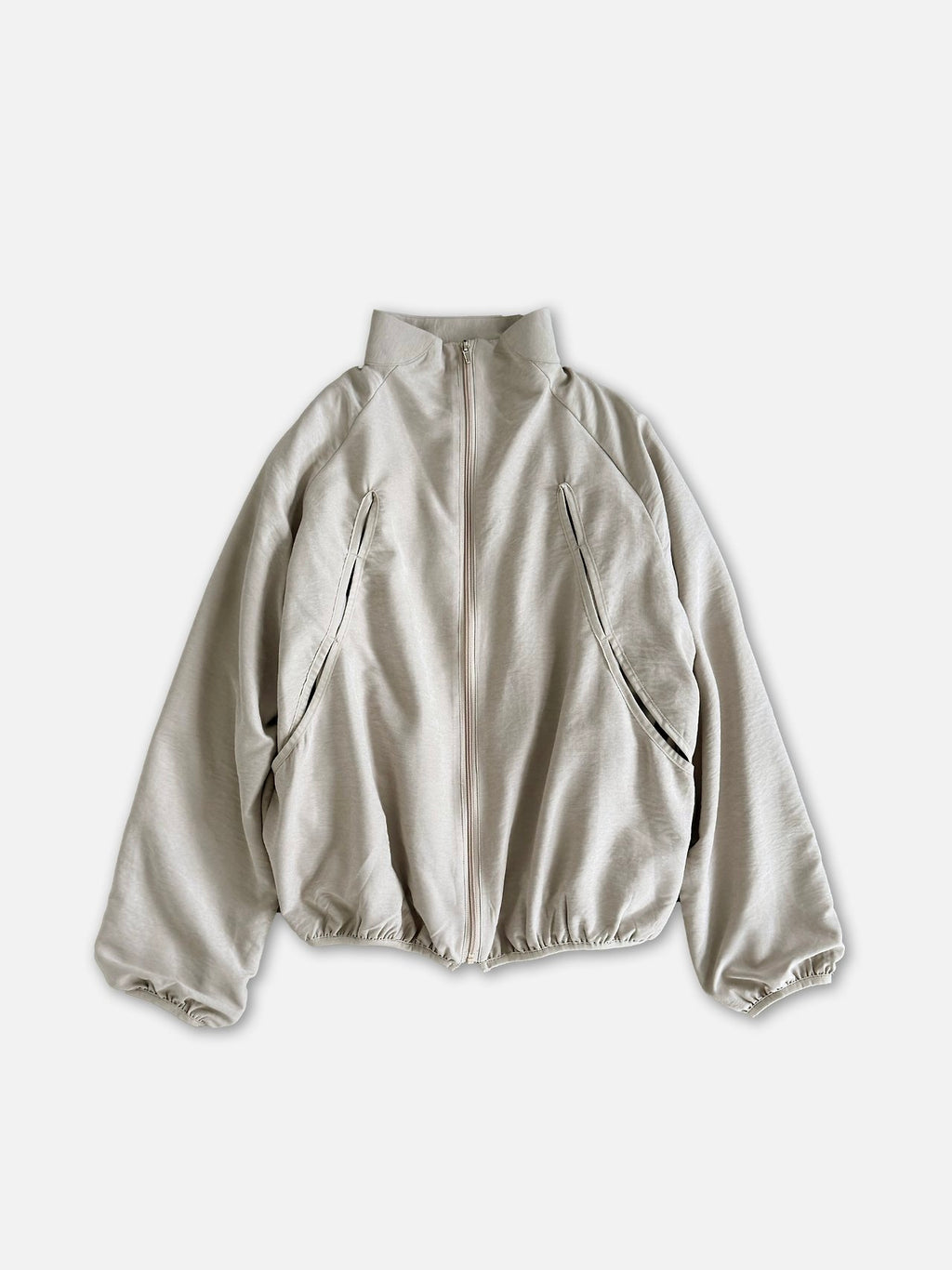 Stand Collar Full Zip Oversized Blouson Jacket