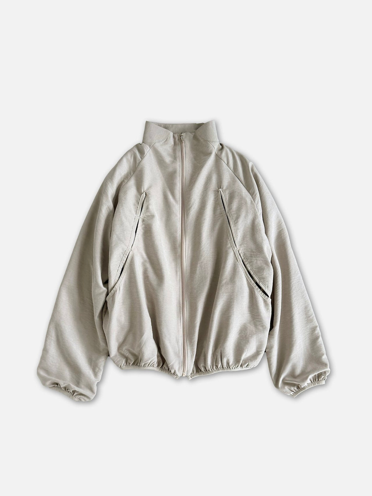 Stand Collar Full Zip Oversized Blouson Jacket
