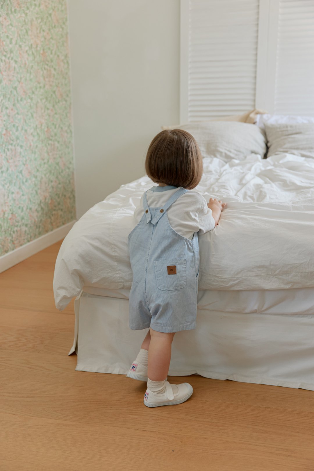 Onu Denim Dungaree Shorts (+ Optional Bunny Bear Graphic Tee) — Kids