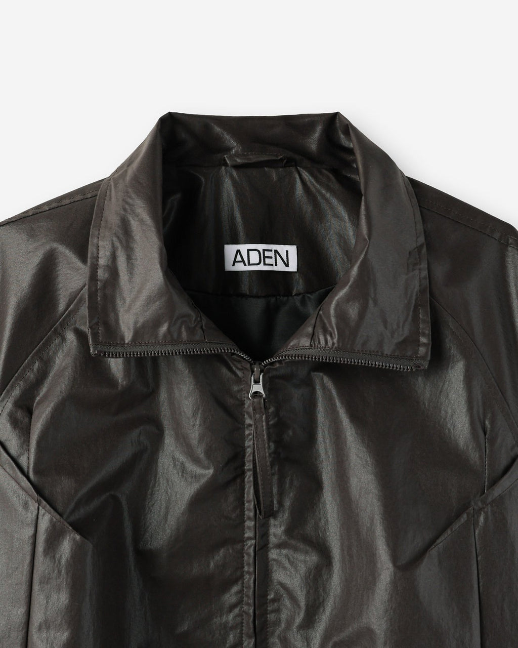 Volume Sleeve Coated Zip Jacket