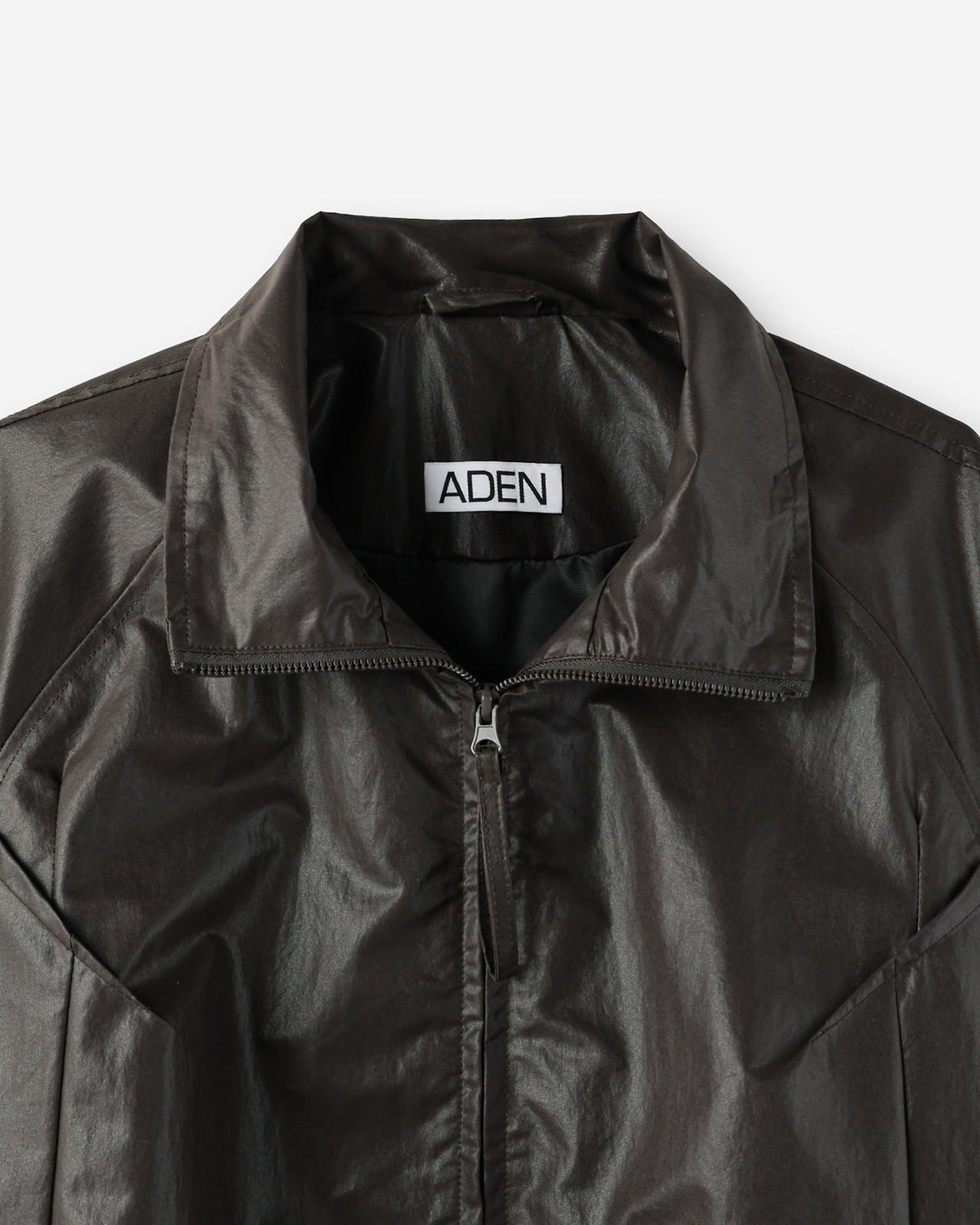 Volume Sleeve Coated Zip Jacket