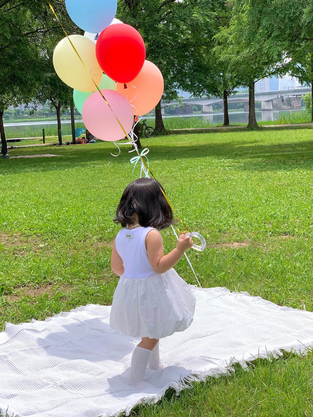 Bailey Ribbed Top Balloon Skirt Dress — Kids