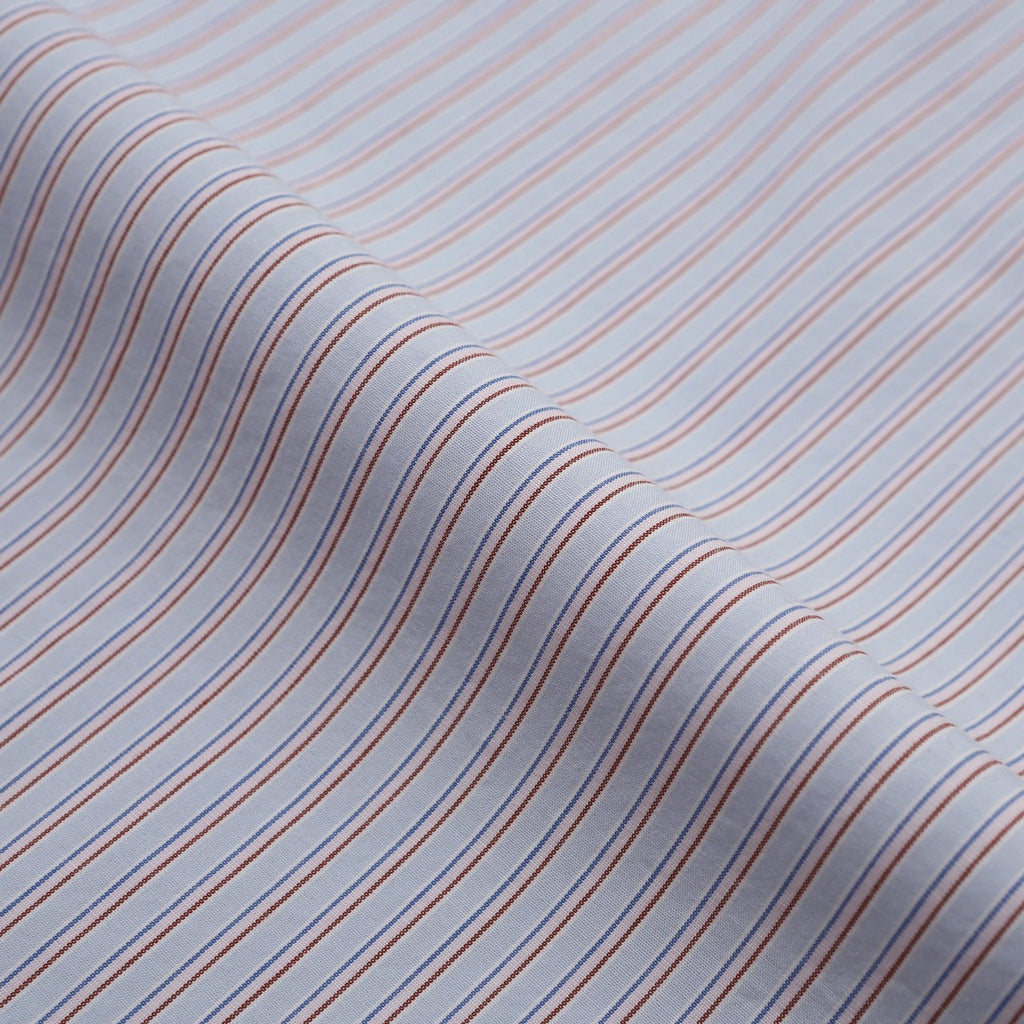 Sky blue striped shirt button cuff detail