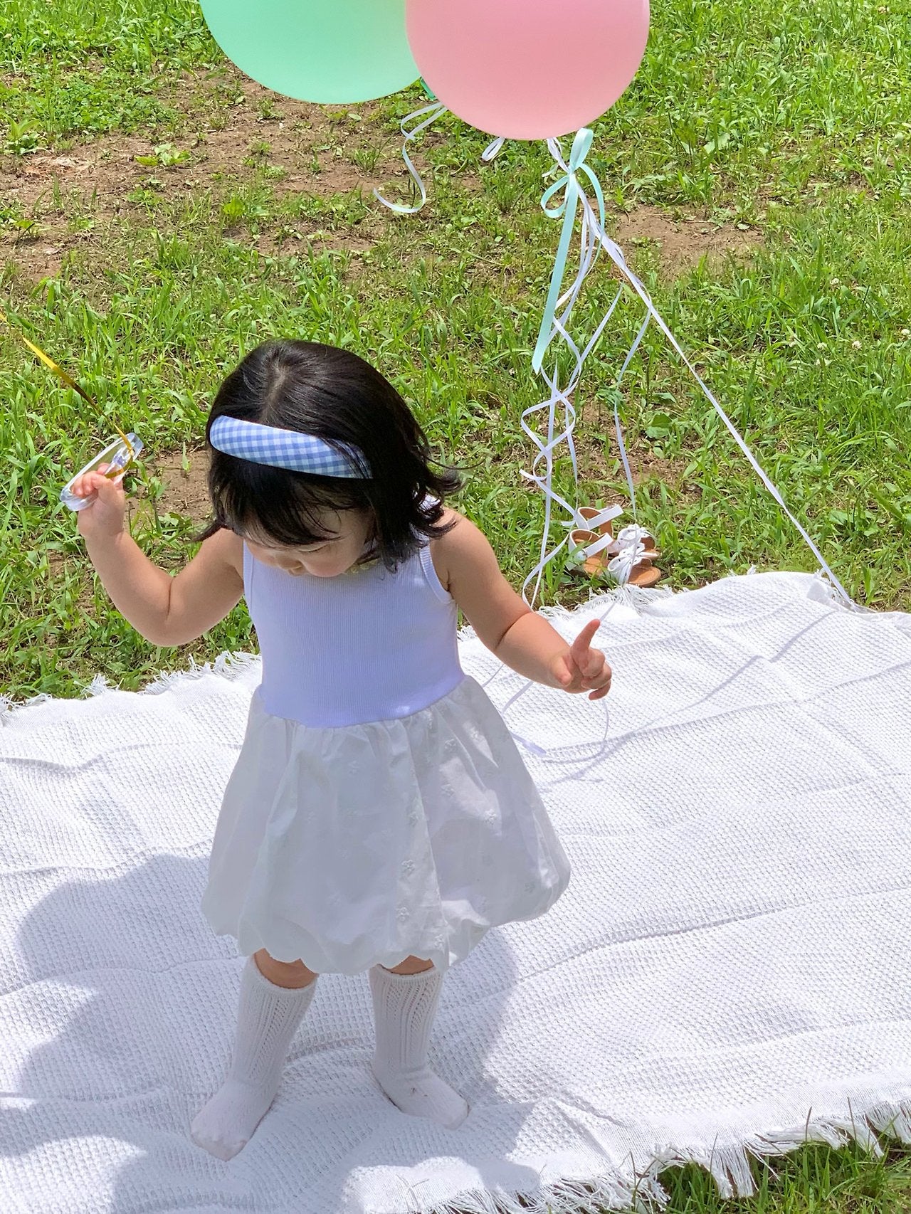 Bailey Ribbed Top Balloon Skirt Dress — Kids