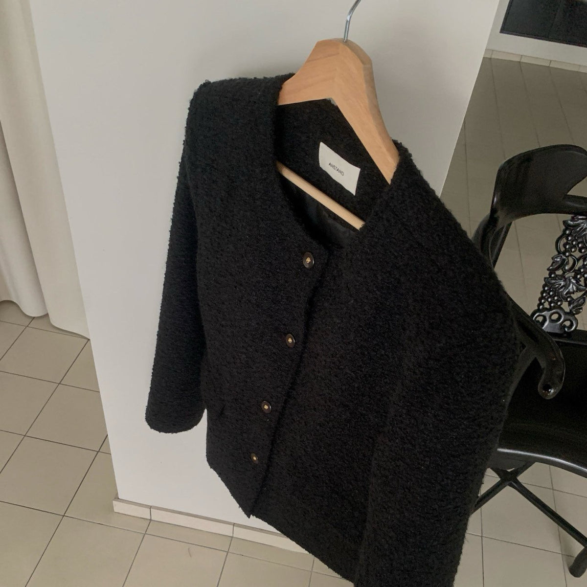 Tweed Jacket with Flap Pockets