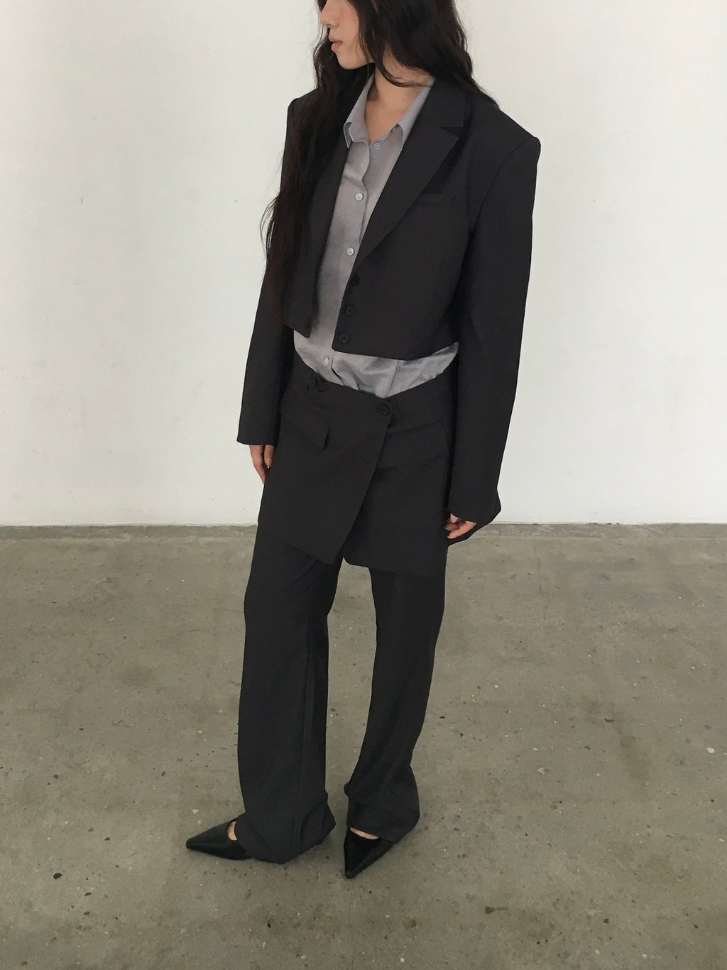 Two-Way Detachable Button Blazer Set