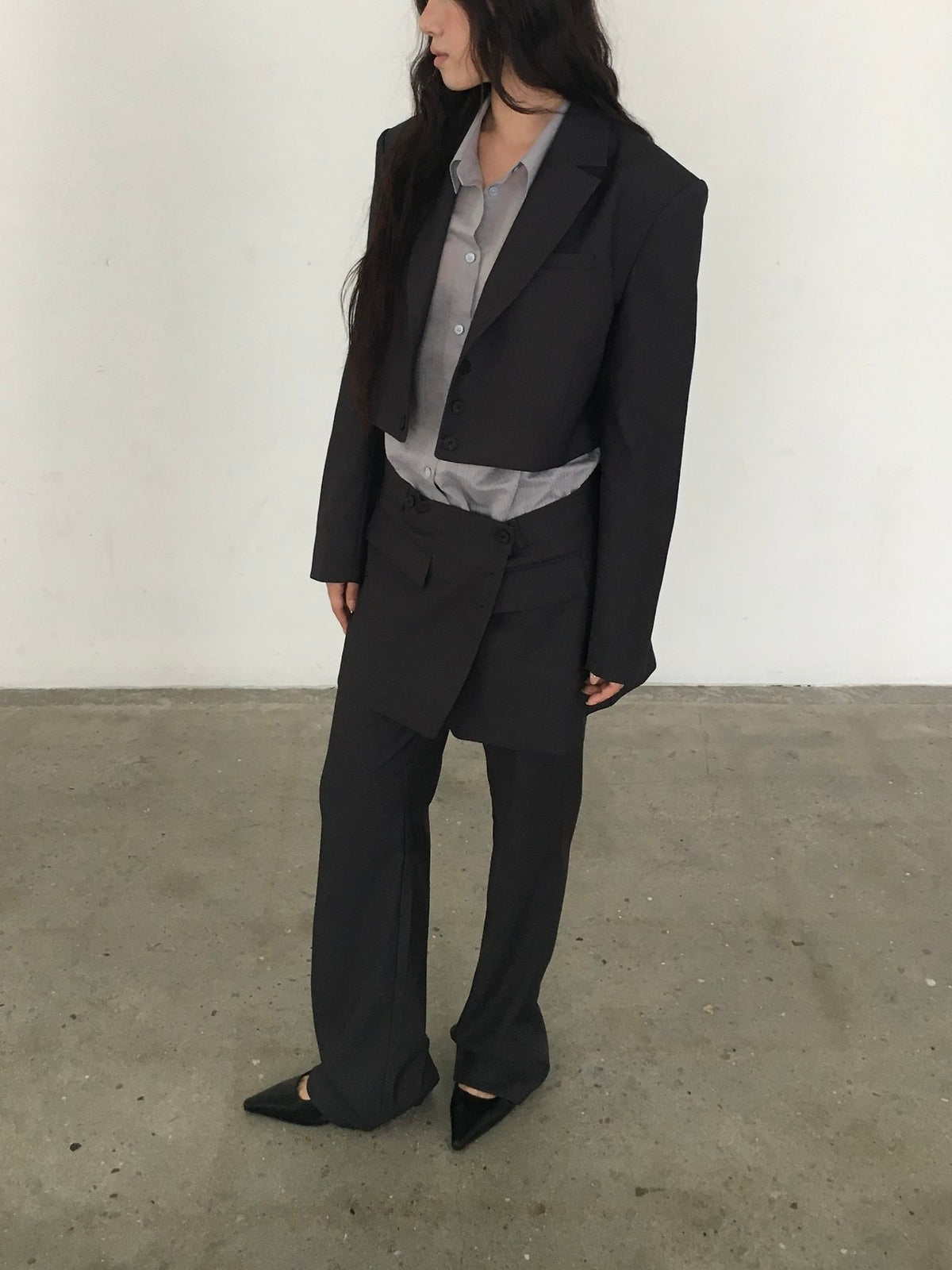 Two-Way Detachable Button Blazer Set
