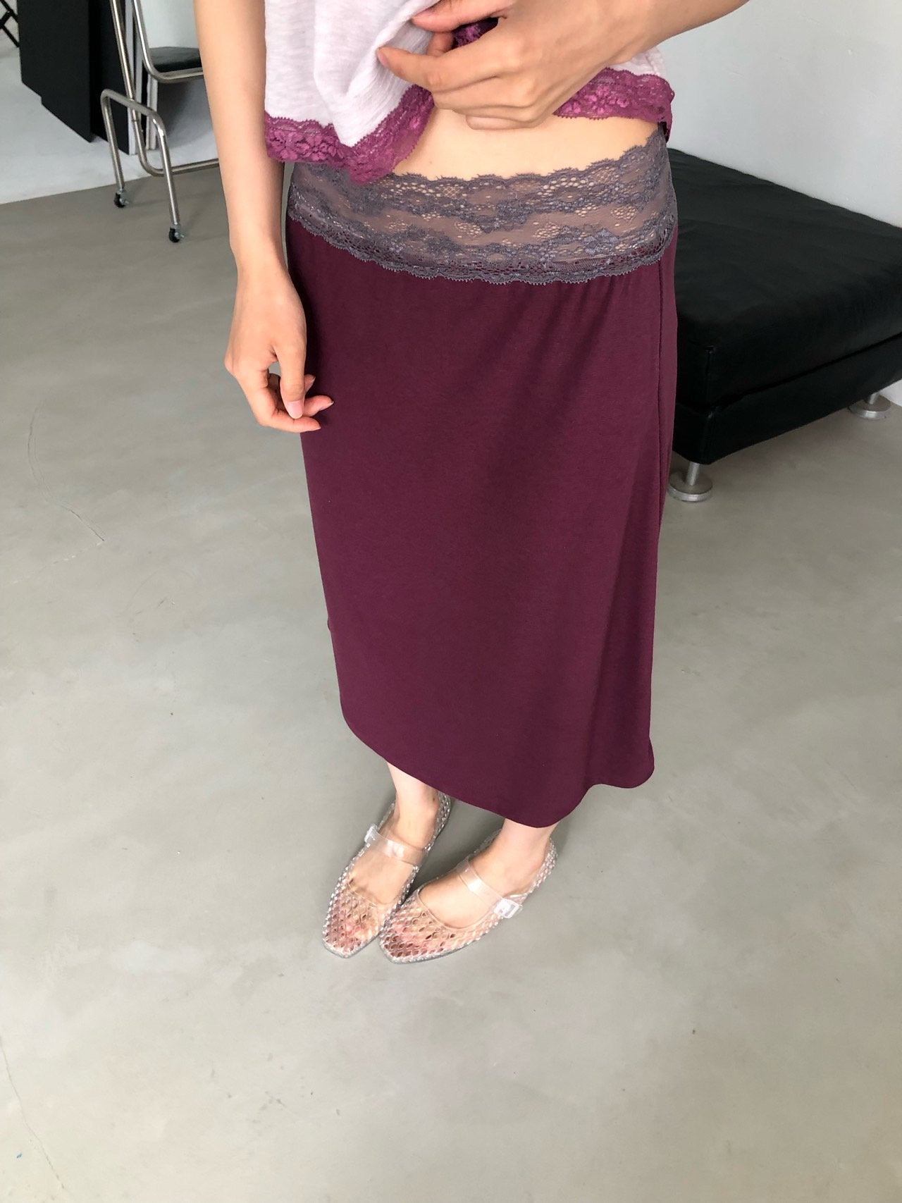 NueFlash Lace Band Two-Way Midi Skirt — Wear as Skirt or Tube Top