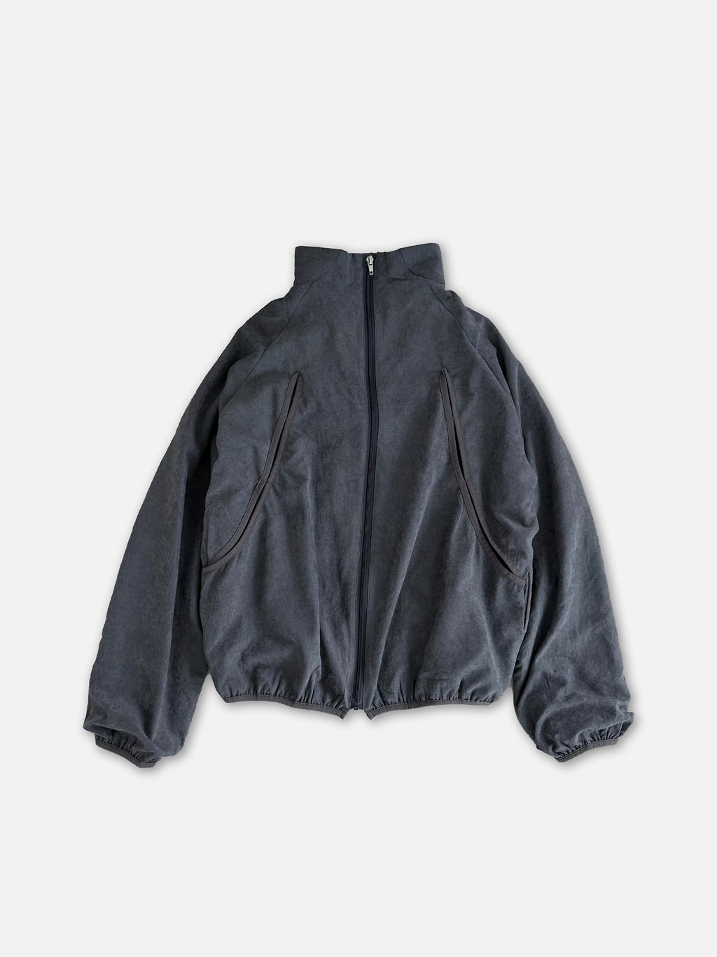 Stand Collar Full Zip Oversized Blouson Jacket