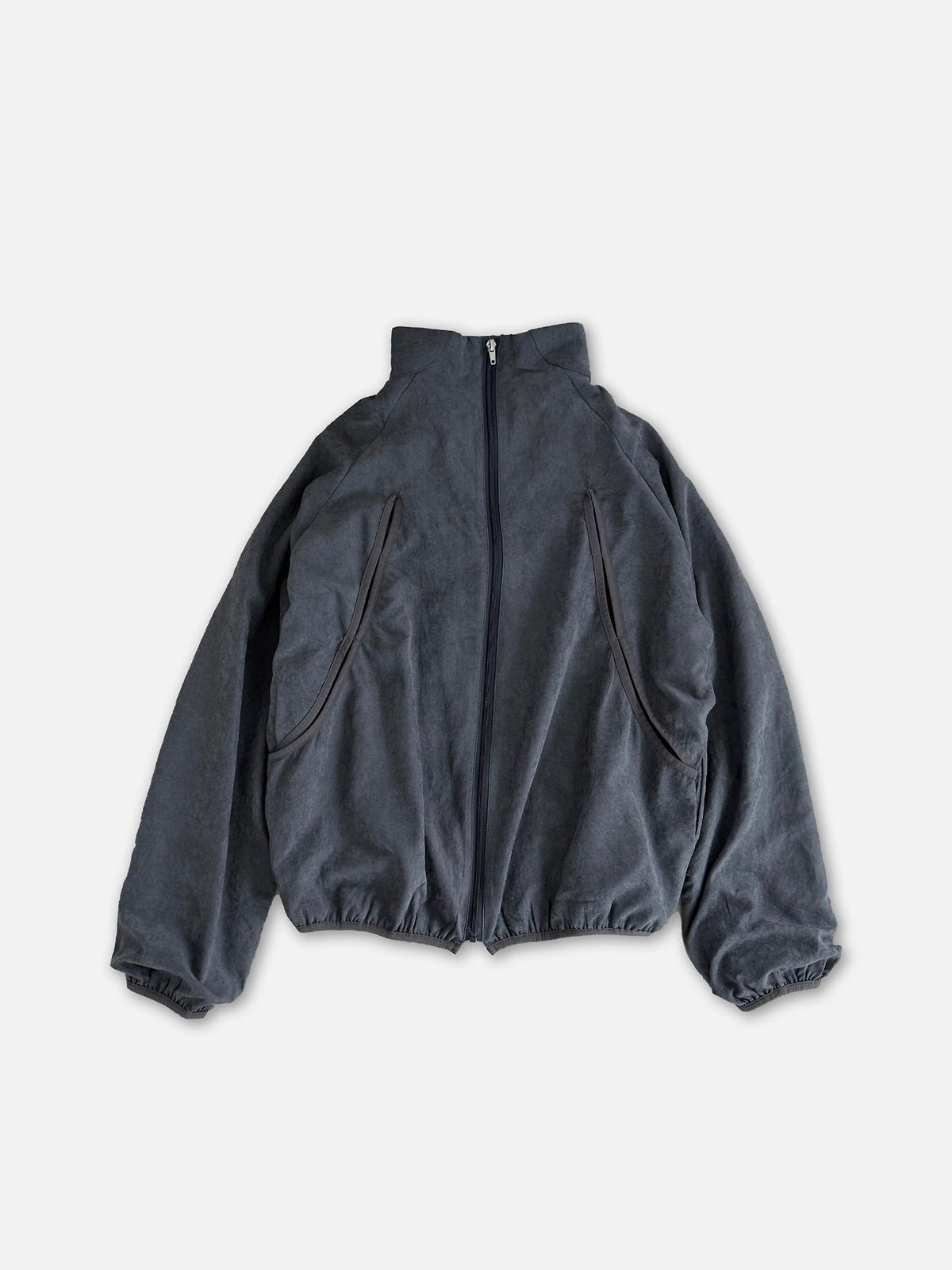 Stand Collar Full Zip Oversized Blouson Jacket