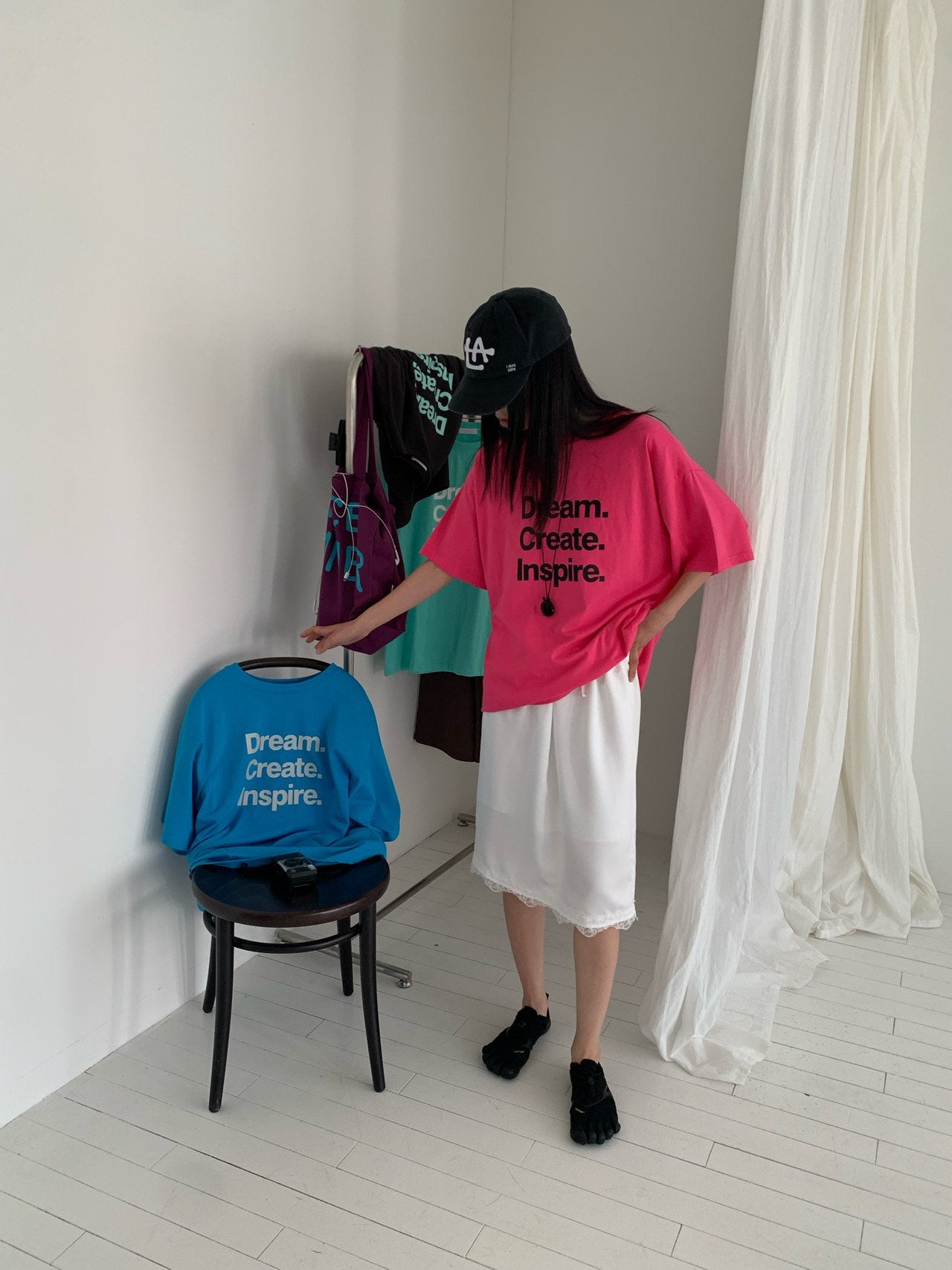 VAARA Dream Create Inspire Letter Print T-Shirt