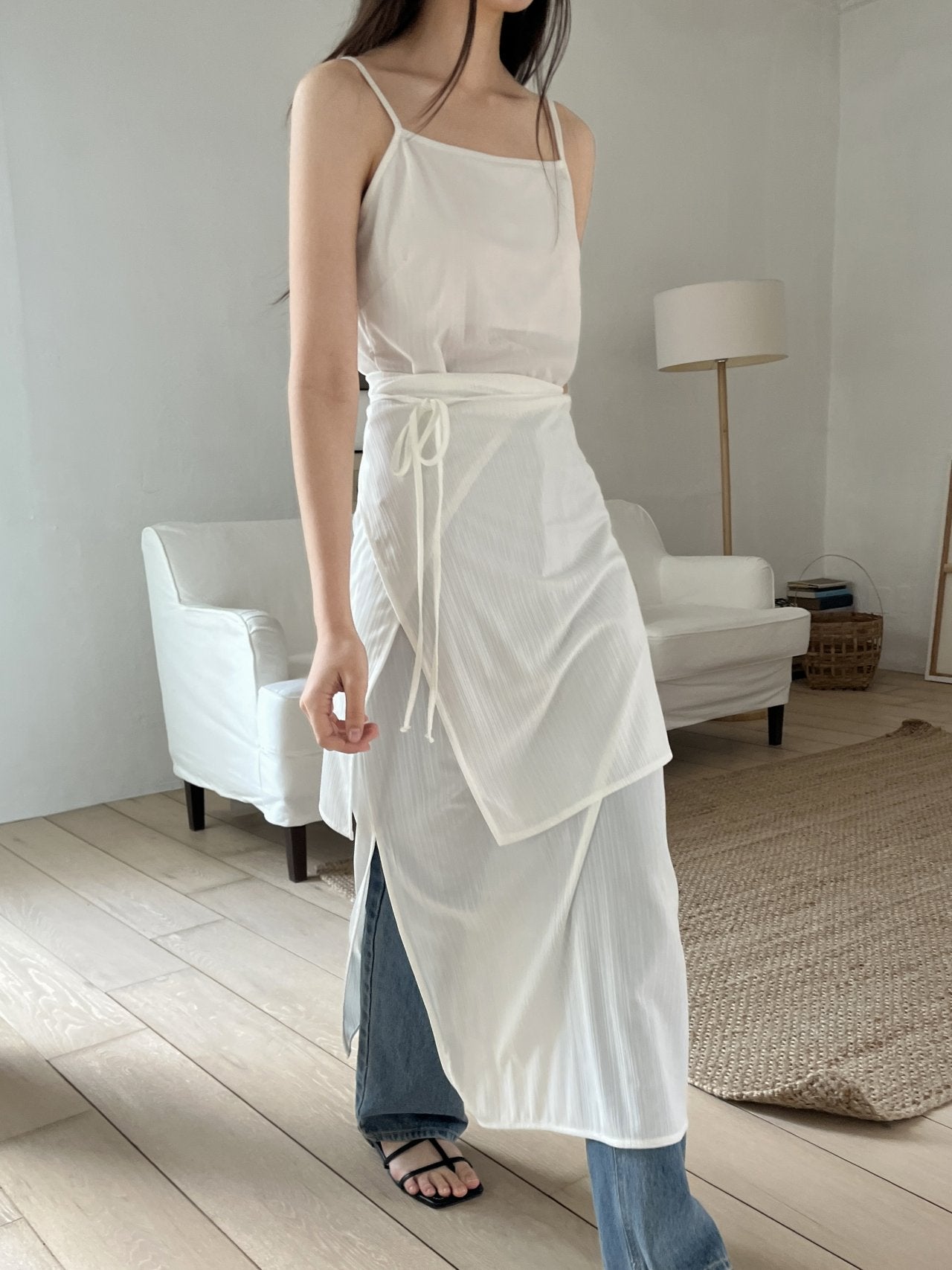 Flatyou Slip Dress & Wrap Skirt Set