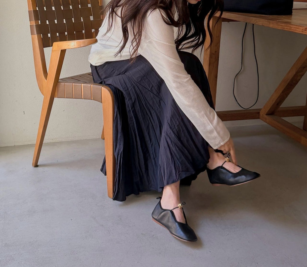 Elastic Waist Crinkle Texture Maxi Flare Skirt