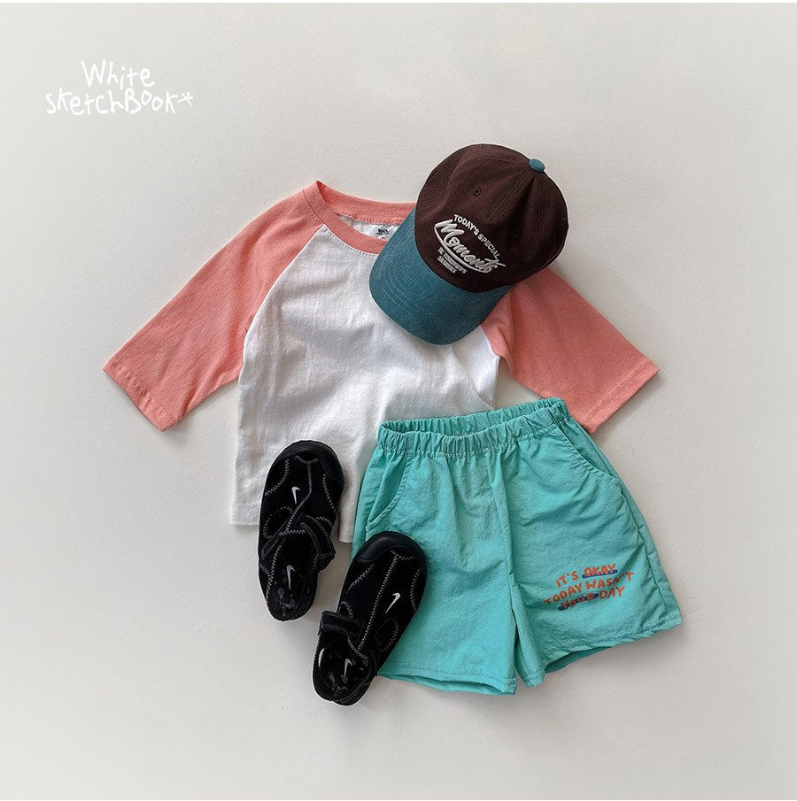 3Pack Slogan Print Nylon Shorts — Kids
