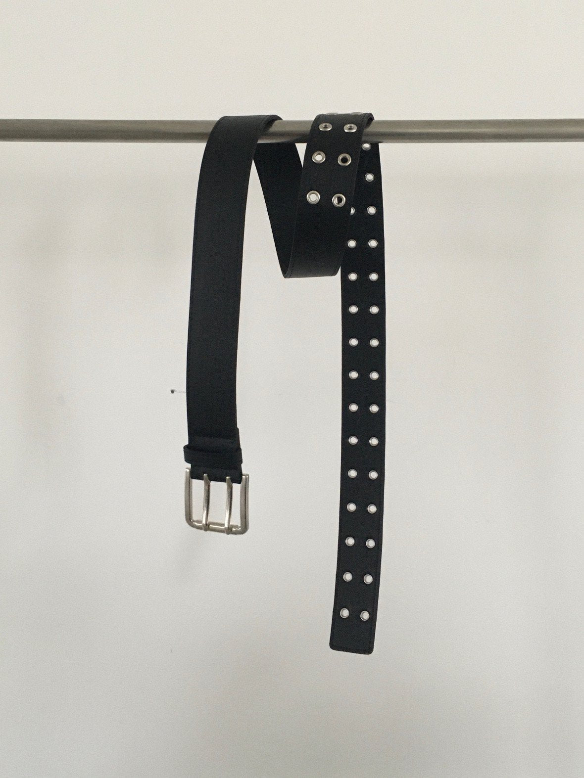 Lovemoment Double Eyelet Faux Leather Belt