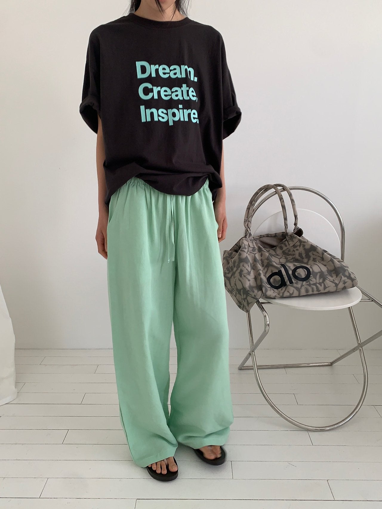 VAARA Dream Create Inspire Letter Print T-Shirt