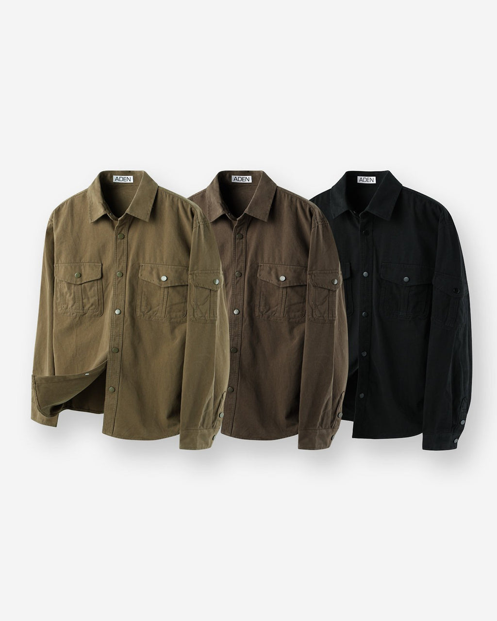 Snap Button Overshirt with Chest Pockets