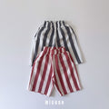 (2pack) Mignon Check Stripe Cotton Wide-Leg Pants — Kids