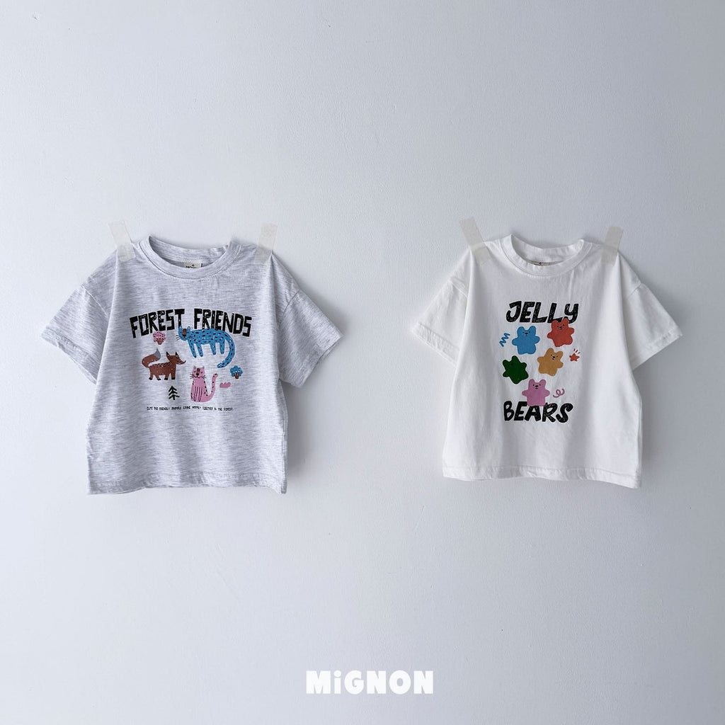 Mignon Animal Graphic Tee & Printed Wide Pants Set — Kids