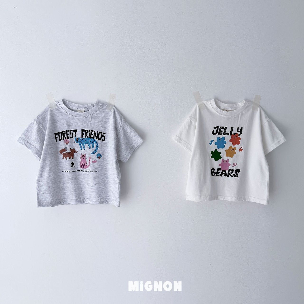 Mignon Animal Graphic Tee & Printed Wide Pants Set — Kids