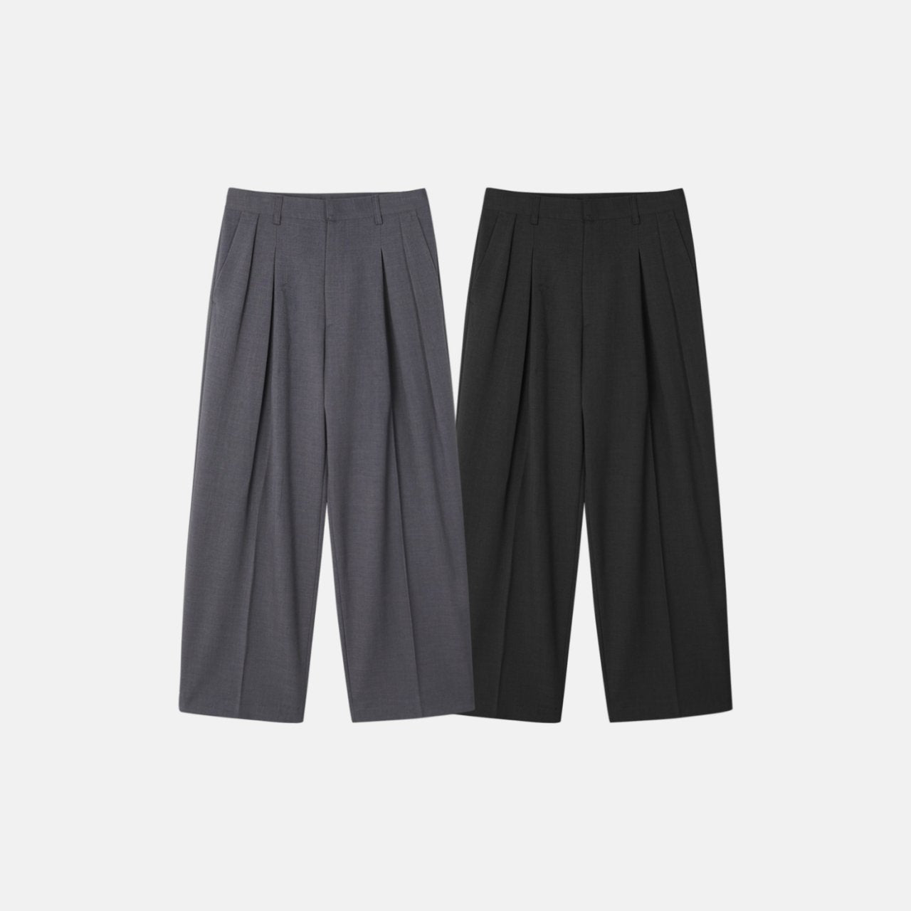 Pantaloni sartoriali a gamba larga con pinces